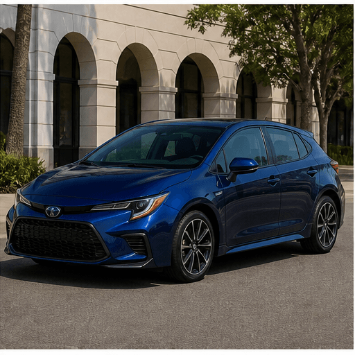 Blue Honda Civic Hatchback